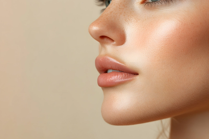 Lip filler treatment showing expected results, costs, and longevity of enhancement