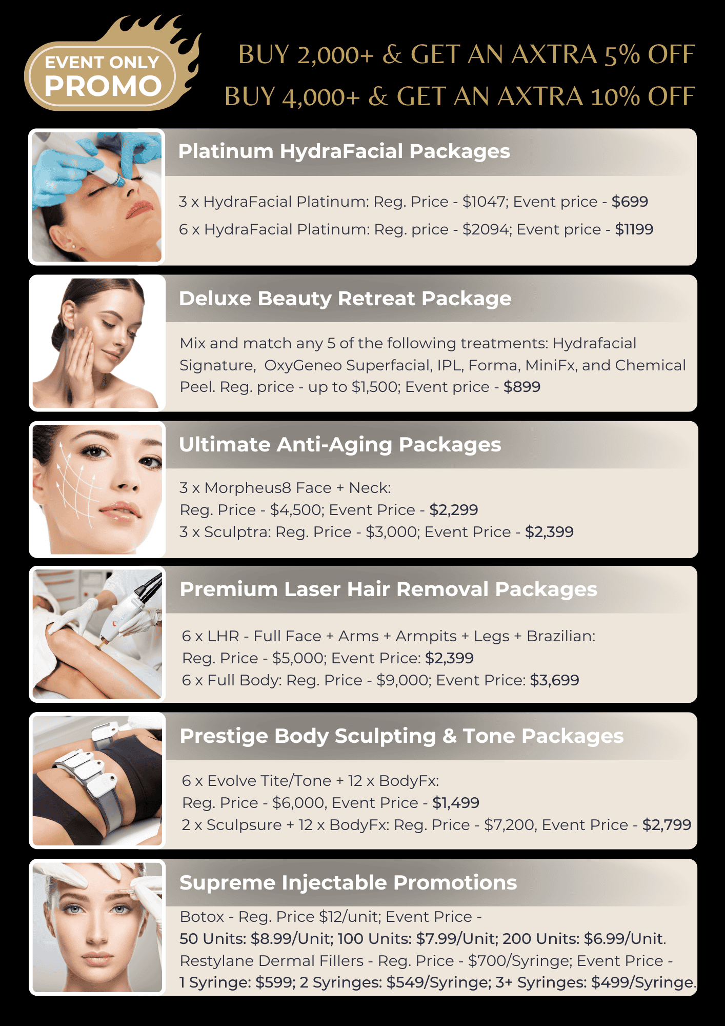 2024 HydraFacial Event Promotional Offers